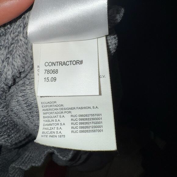 Calvin Klein Jeans Knit Quarter Zip Mock Neck Sweater in Gray Size Small - Picture 4 of 6